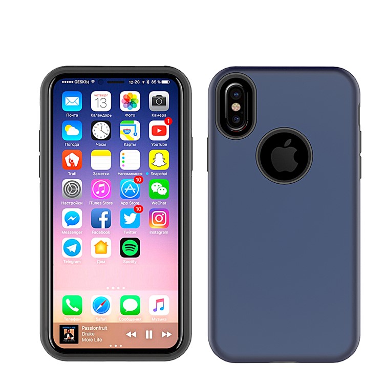 

Shockproof 2-in-1 PC + TPU Combo Phone Protection Cover for iPhone X (Ten) 5.8 inch - Blue, iPhone X