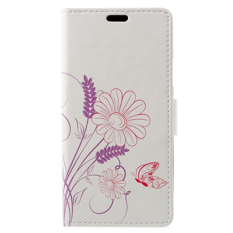 

Pattern Printing Wallet Stand Leather Flip Mobile Cover for iPhone X (Ten) 5.8 Inch - Flowers Pattern