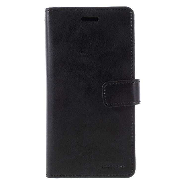 MERCURY GOOSPERY Mansoor Carteira Crazy Horse Diary Leather Cover para iPhone X - negro-1