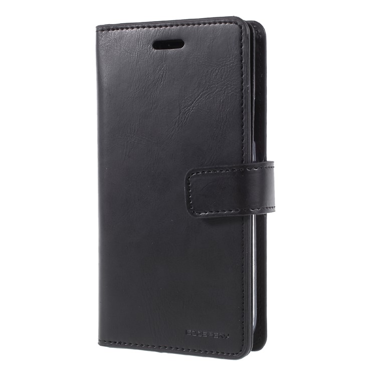 MERCURY GOOSPERY Mansoor Carteira Crazy Horse Diary Leather Cover para iPhone X - negro-3