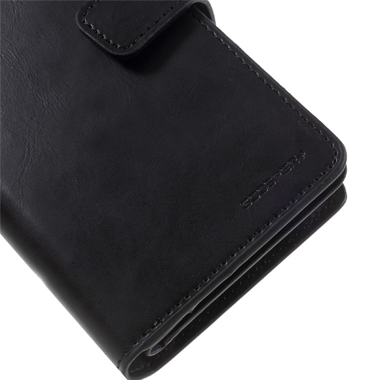 MERCURY GOOSPERY Mansoor Carteira Crazy Horse Diary Leather Cover para iPhone X - negro-5