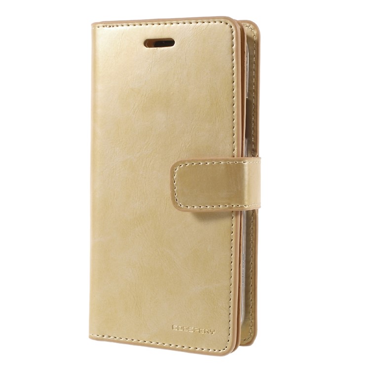 MERCURY GOOSPERY Mansoor Wallet Crazy Horse Diary Caixa de telefone celular para iPhone X - ouro-3
