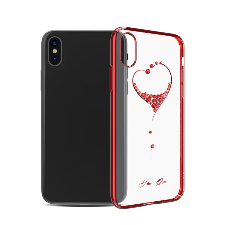 

KINGXBAR Star Series Crystal Decor PC Cover for iPhone X 5.8 inch - Red / The Wish of the Starry Sky, iPhone X