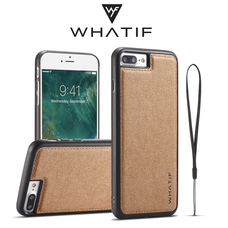 

WF DIY Waterproof Paper Coated PC + TPU Hybrid Back Case for iPhone 8 Plus / 7Plus 5.5 inch - Khaki