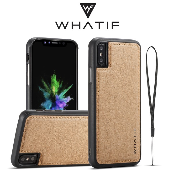 

WF DIY Водонепроницаемая Бумага С Покрытием PC + TPU Гибридная Задняя Крышка Для Iphone X / 10 5.8 Inch - Хаки
