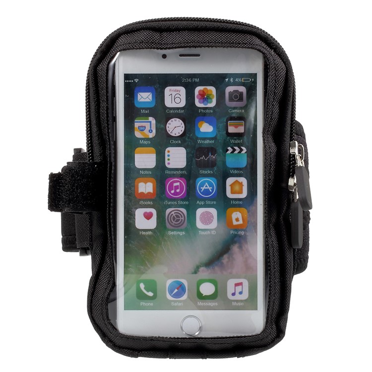 Dual Cremallera Deportiva Con Brazalete Con Cierre Ajustable Para IPhone 8 Plus / Samsung Galaxy J7 (2017), Etc.