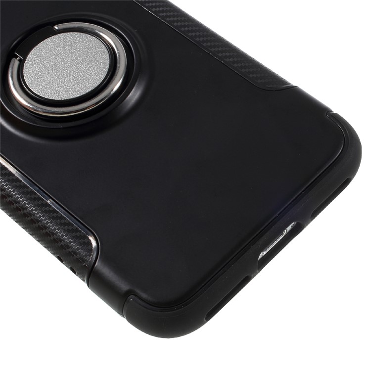 Hybrid PC TPU 360 Degree Rotating Ring Kickstand Cover for iPhone 8 / 7 4.7 inch - Black-5