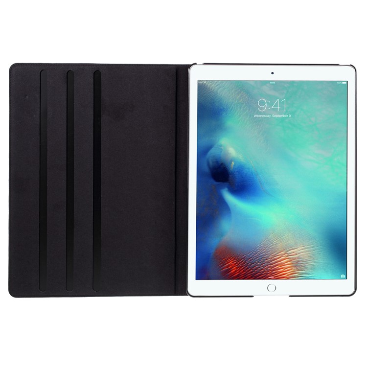 DOORMOON Genuine Leather Smart Flip Case for iPad Pro 12.9-inch - Black-5