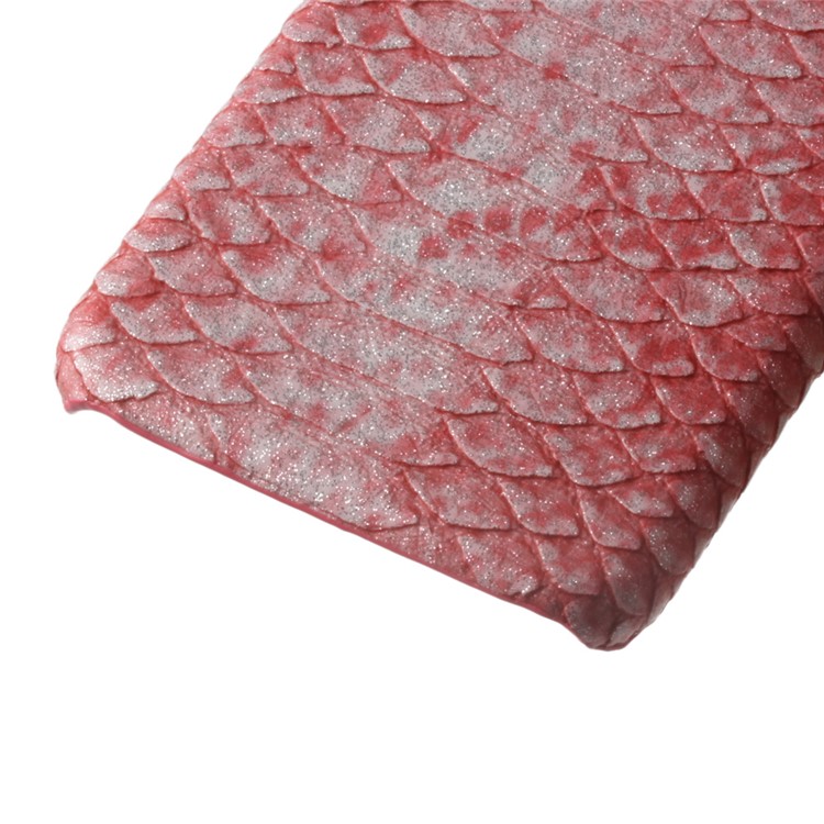 3D Snake Texture PU Leather Coated PC Back Case for iPhone X(Ten) 5.8 Inch - Red-2