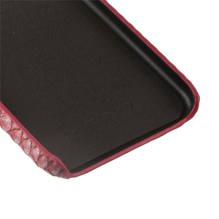 3D Snake Texture PU Leather Coated PC Back Case for iPhone X(Ten) 5.8 Inch - Red-5