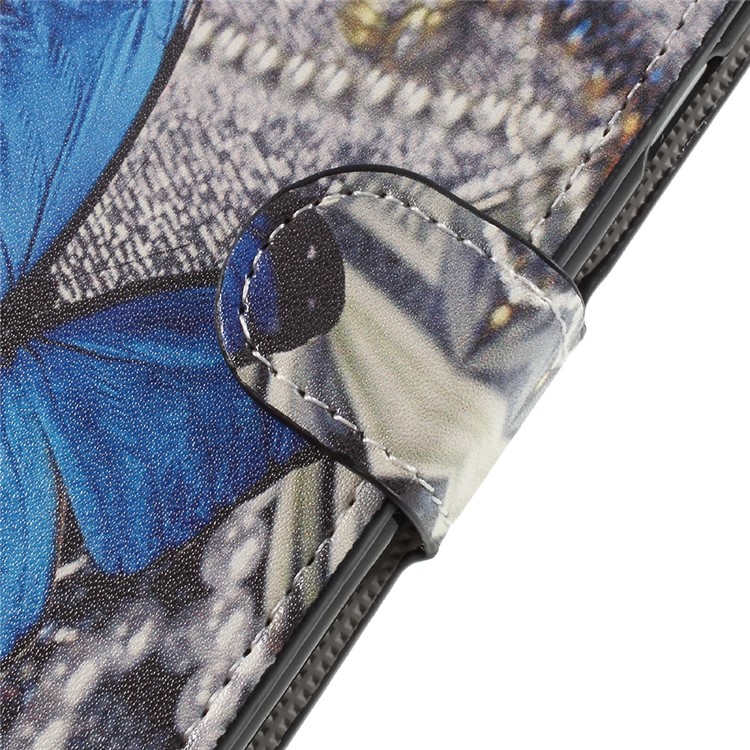 Pattern Printing PU Leather Magnetic Wallet Stand Protective Phone Shell for iPhone 8 / 7 4.7 inch - Blue Butterfly-9