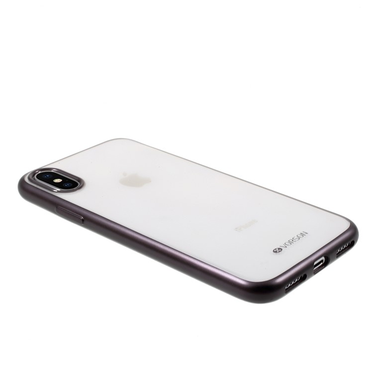 VORSON for iPhone X / 10 5.8 inch Crystal Clear Soft TPU Back Case - Black-3