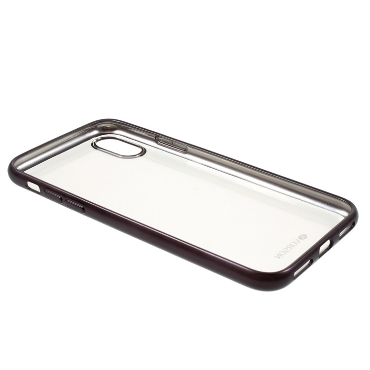 VORSON for iPhone X / 10 5.8 inch Crystal Clear Soft TPU Back Case - Black-5