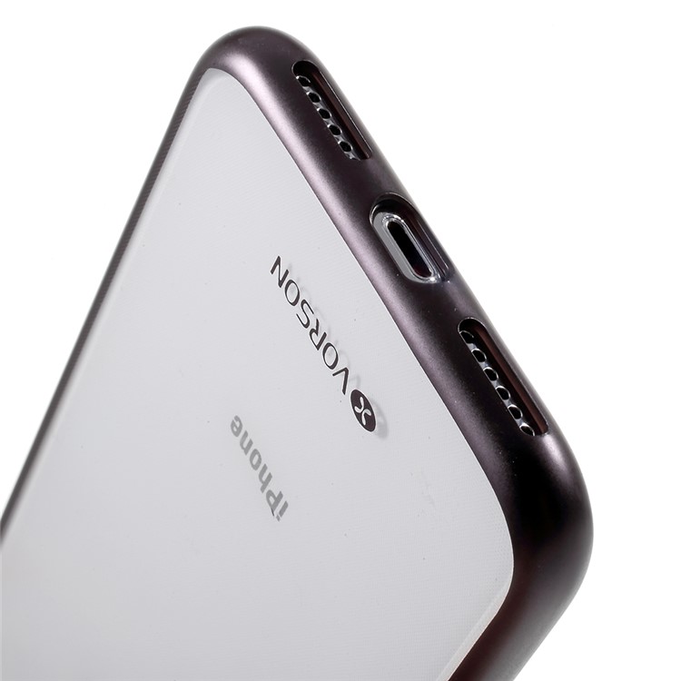 VORSON for iPhone X / 10 5.8 inch Crystal Clear Soft TPU Back Case - Black-6
