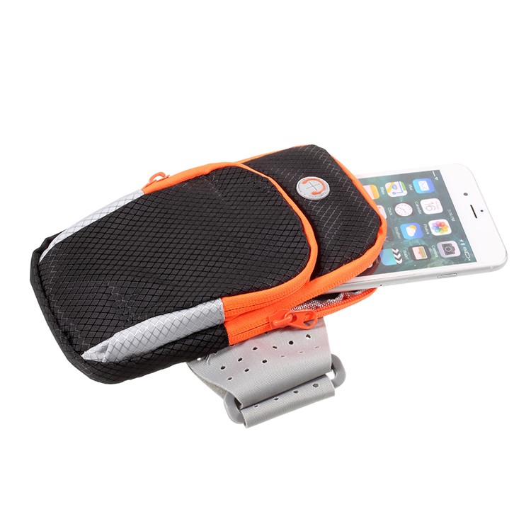 Outdoor Sports Armband Zipper Bag Armband Package Phone Bag for iPhone 8 Plus/7 Plus etc. - Black-4