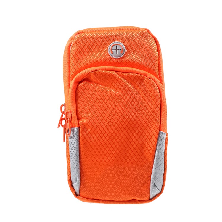 

Outdoors Sports Running Jogging Armband Zipper Bag for iPhone 8 Plus/7 Plus etc. - Orange