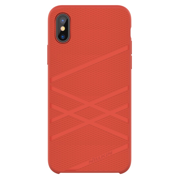 

NILLKIN Flex Series Liquid Silicone PC Combo Phone Case for iPhone X (Ten) - Red