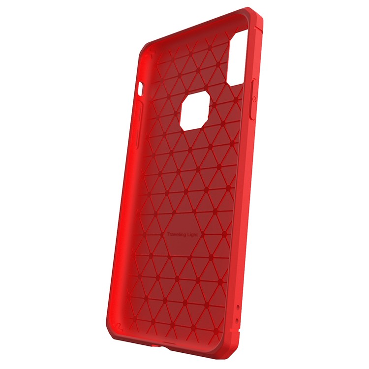 Anti-slip TPU Brushed Mobile Case for iPhone X 5.8 inch - Red-7