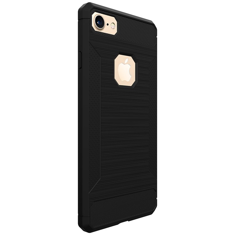 Anti-slip Carbon Fiber Texture Brushed Matte TPU Case for iPhone 8 / 7 4.7 inch - Black-3