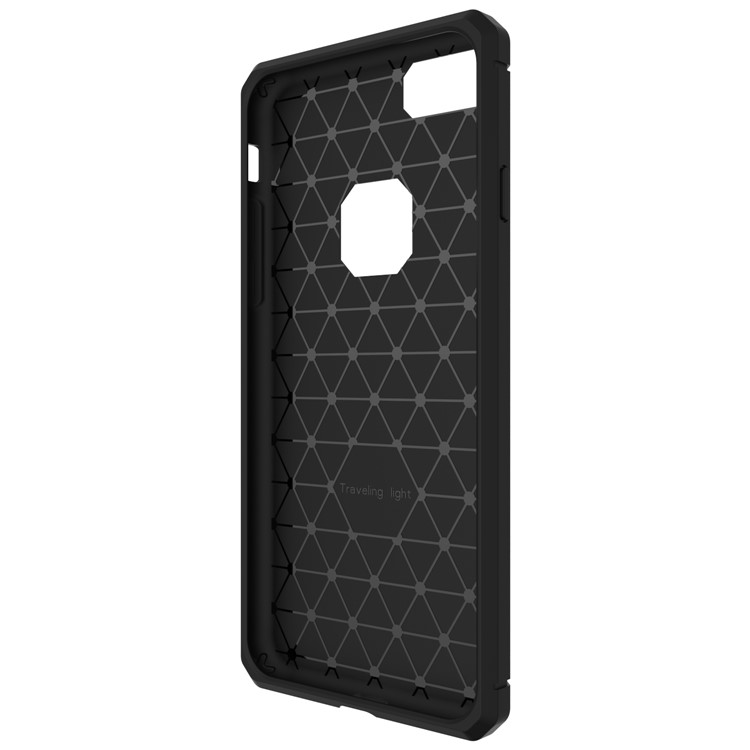 Anti-slip Carbon Fiber Texture Brushed Matte TPU Case for iPhone 8 / 7 4.7 inch - Black-6
