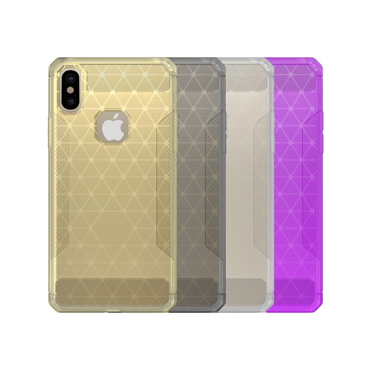 Geometric Pattern Matte Anti-slip TPU Back Case for iPhone X - White-8