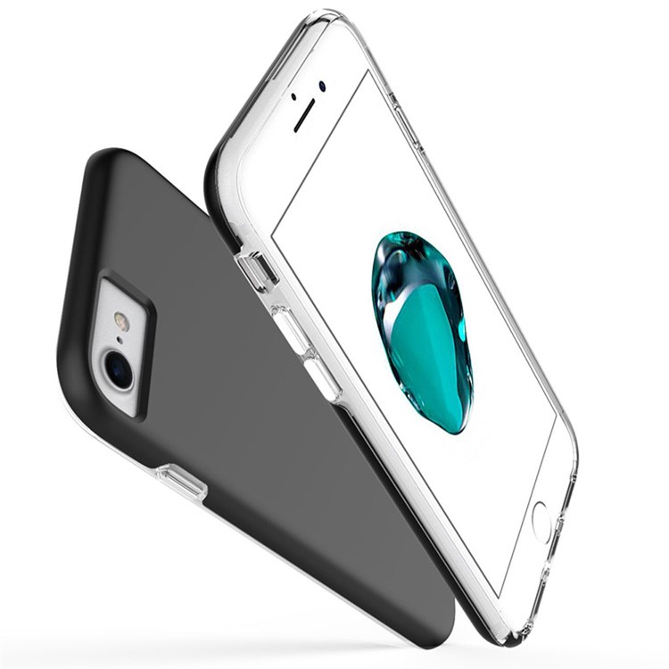 For iPhone 8/7/6s/6 4.7 inch Skin Feel PC + TPU Hybrid Phone Case - Black-2