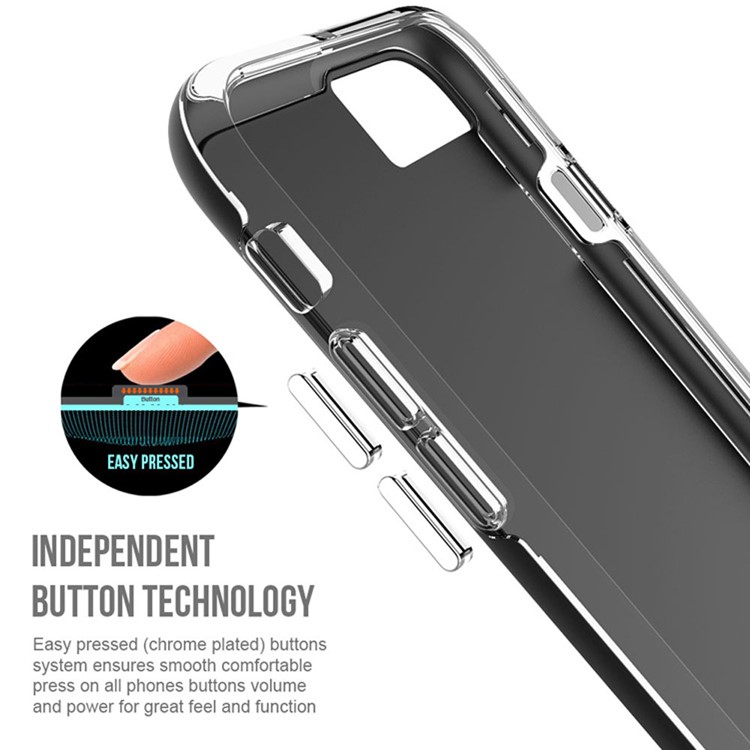 For iPhone 8/7/6s/6 4.7 inch Skin Feel PC + TPU Hybrid Phone Case - Black-7