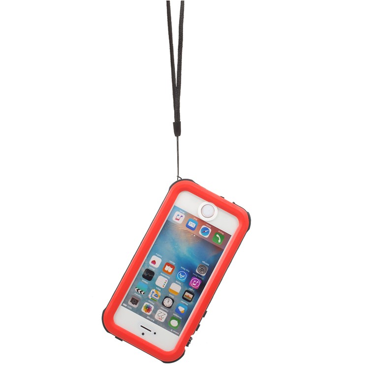 

REDPEPPER IP68 Underwater Phone Casing for iPhone SE 5s 5 (Built-in Magnetic Holder Metal Sheet) - Red, iPhone SE