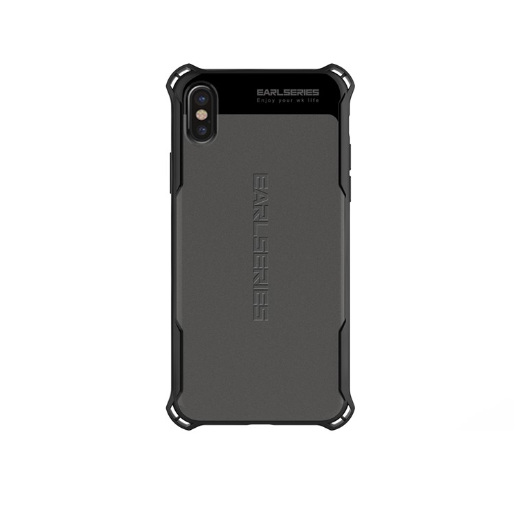 WK Earl Series II PC + TPU Hybrid Shell Case for iPhone X - Grey-1