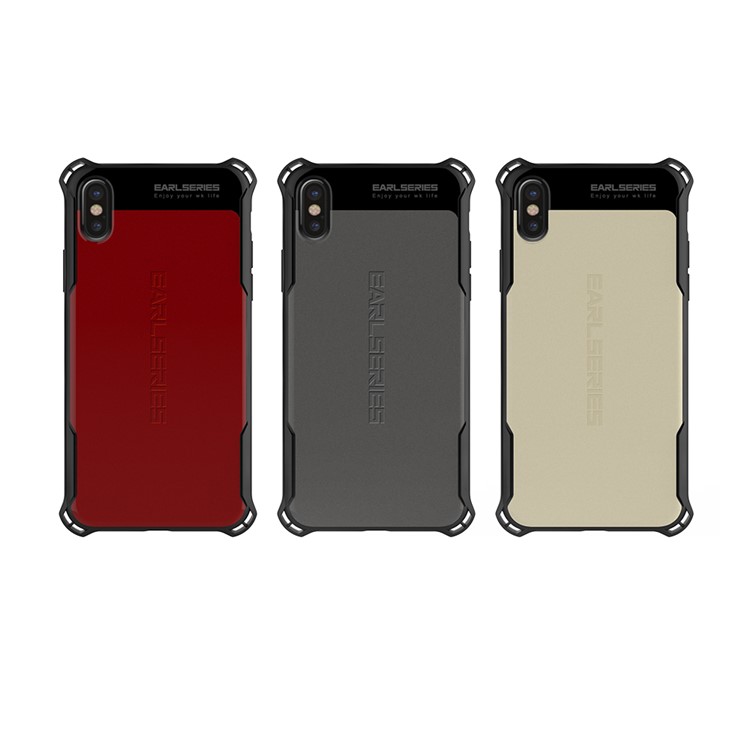 WK Earl Series II PC + TPU Hybrid Shell Case for iPhone X - Grey-2