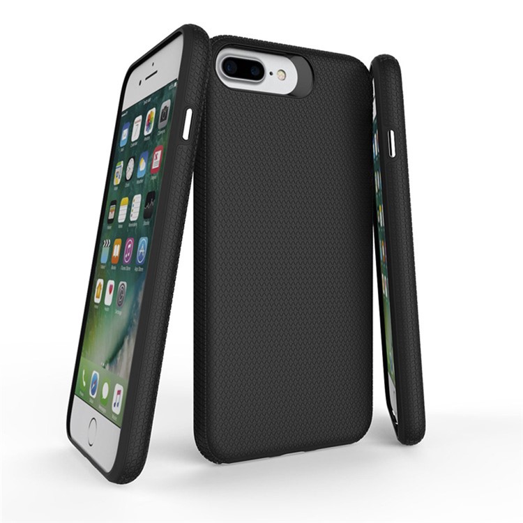 

Rigid Texture Dual Protection PC TPU Hybrid Cover for iPhone 8 Plus/7 Plus/6s Plus/6 Plus 5.5 inch - Black
