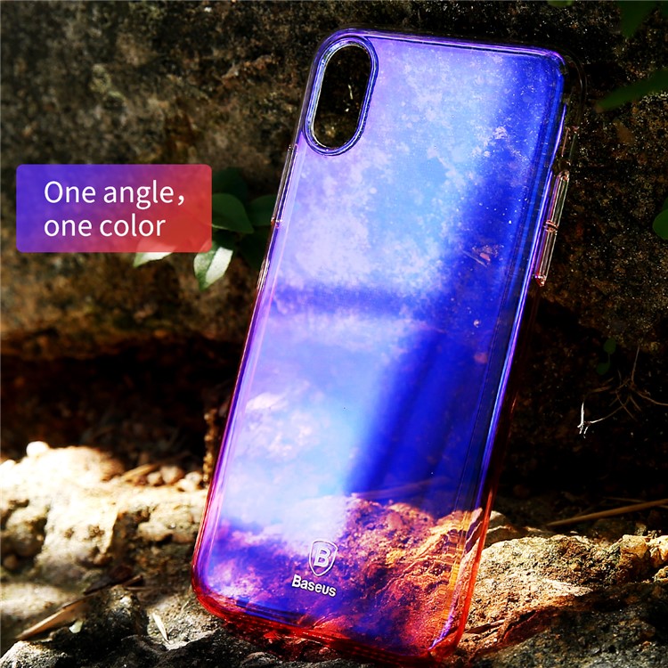 BASEUS Glasur PC Hard Cover für iPhone X / Zehn 5,8 Zoll - Blau-8