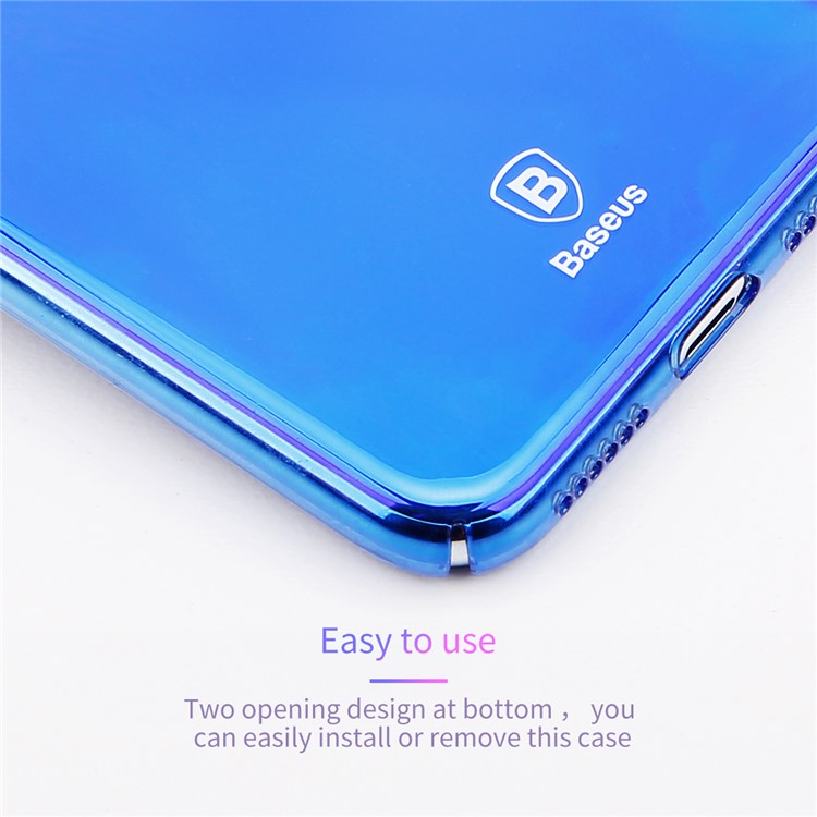 BASEUS Glasur PC Hard Cover für iPhone X / Zehn 5,8 Zoll - Blau-9