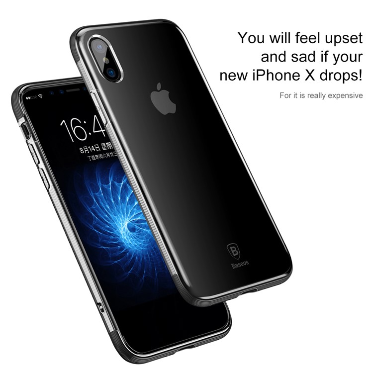 

BASEUS Броня Защита Гибридный мобильный телефон задняя крышка(PC + TPU) для iPhone X / 10 5.8 дюймов - черный, iPhone X