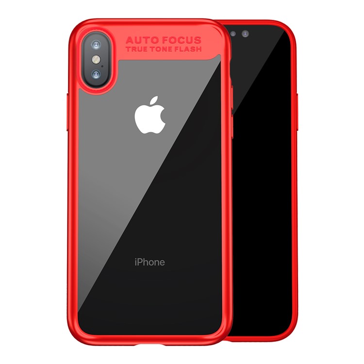 

BASEUS Suthin Slim TPU + PC Hybrid Phone Shell for iPhone X - Red, iPhone X