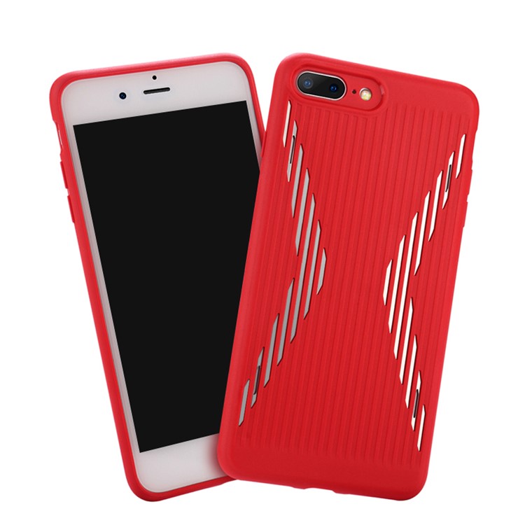 

JOYROOM Storm Series Metal + TPU Hybrid Cover for iPhone 8 Plus / 7 Plus 5.5 inch - Red