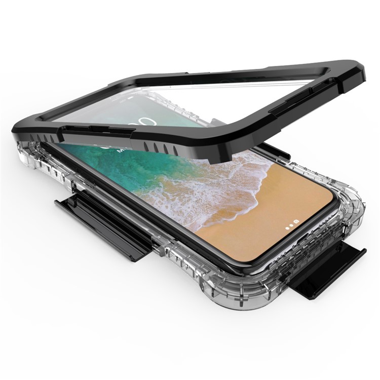 IP68 6M Underwater Waterproof Case for iPhone X/XS 5.8 inch Dirt/Dust/Snow Proof Case - Black-5