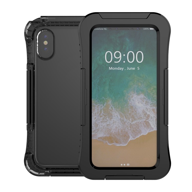 IP68 6M Underwater Waterproof Case for iPhone X/XS 5.8 inch Dirt/Dust/Snow Proof Case - Black-6