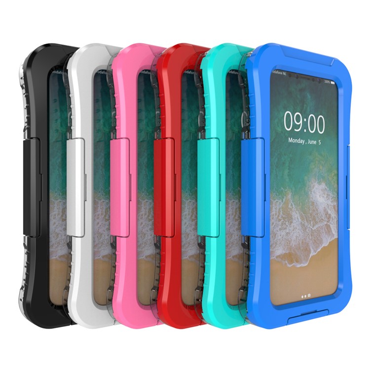 IP68 6M Underwater Waterproof Case for iPhone X/XS 5.8 inch Dirt/Dust/Snow Proof Case - Black-7