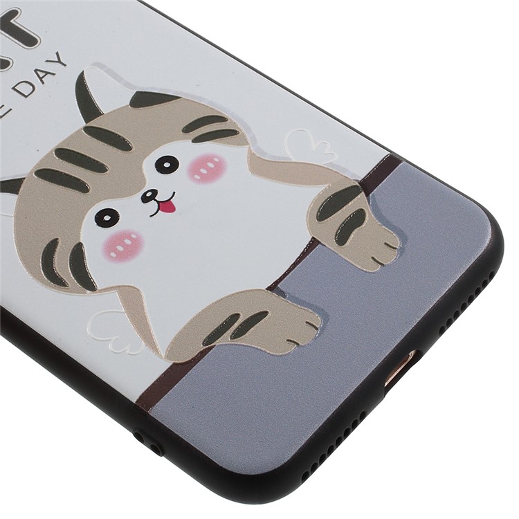 Ultra Thin Pattern Printing Soft TPU Shell for iPhone 8 Plus / 7 Plus 5.5 inch - Cat Nice Day-5