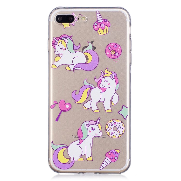 

Embossed Pattern TPU Mobile Phone Shell for iPhone 8 Plus/7 Plus - Unicorns