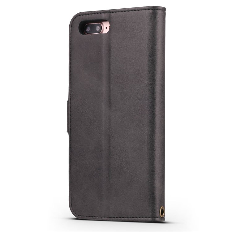 LC.IMEEKE Detachable 2-in-1 PU Leather Wallet Stand TPU Phone Case for iPhone 8 Plus/7 Plus 5.5 inch - Black-3