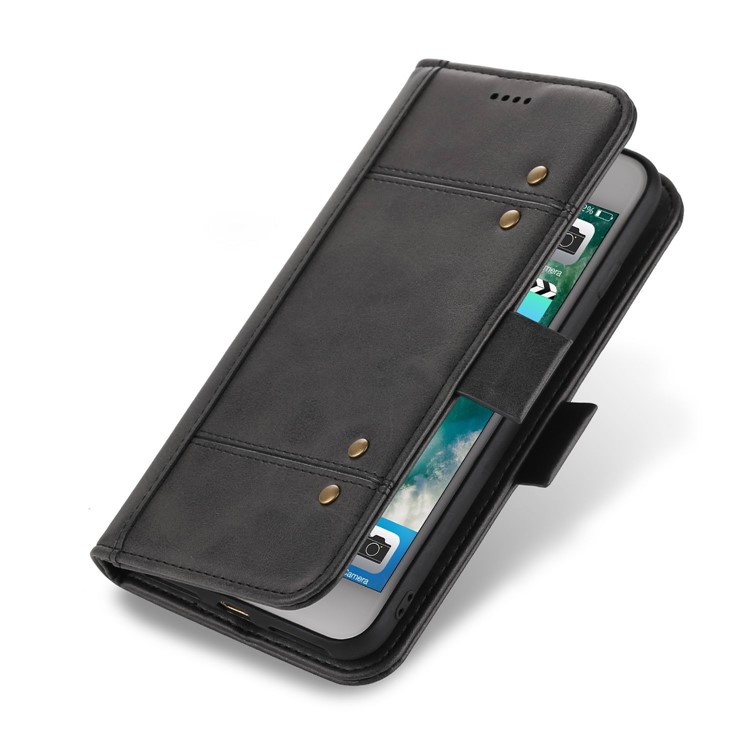 LC.IMEEKE Detachable 2-in-1 PU Leather Wallet Stand TPU Phone Case for iPhone 8 Plus/7 Plus 5.5 inch - Black-8