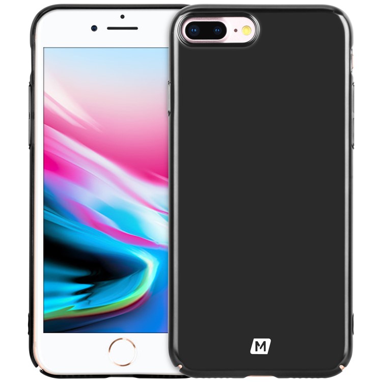 

MOMAX Plating PC Wrapped Hard Case with Kickstand for iPhone 8 Plus / 7 Plus - Black