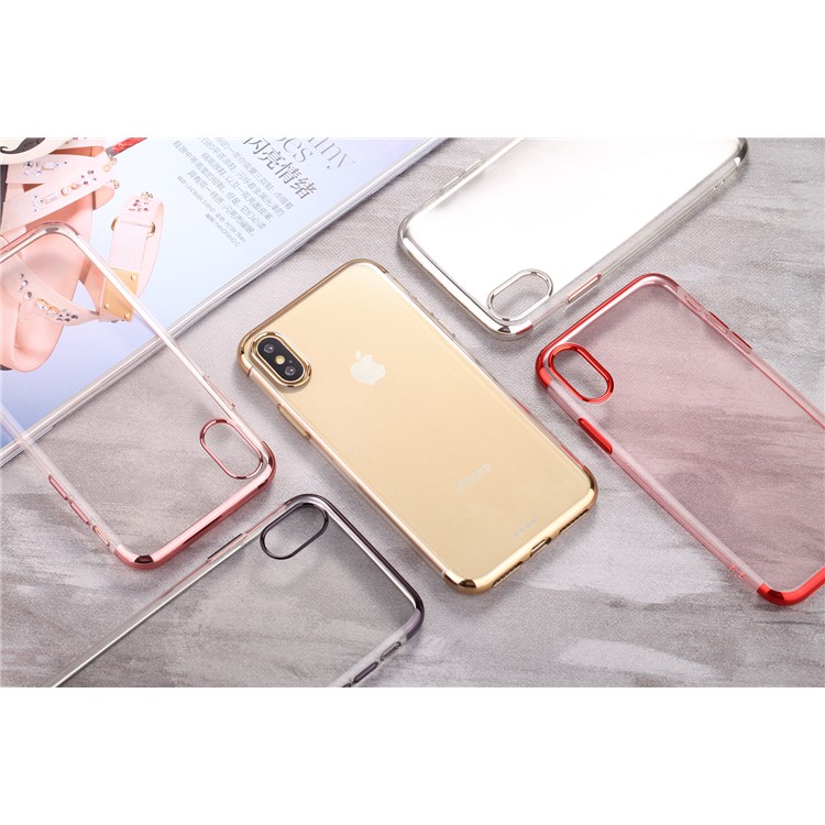 SULADA Кристально-прозрачное Покрытие TPU Чехол Для Iphone X (десять) 5,8 Дюйма - Золото-11