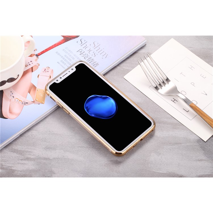 SULADA Кристально-прозрачное Покрытие TPU Чехол Для Iphone X (десять) 5,8 Дюйма - Золото-8