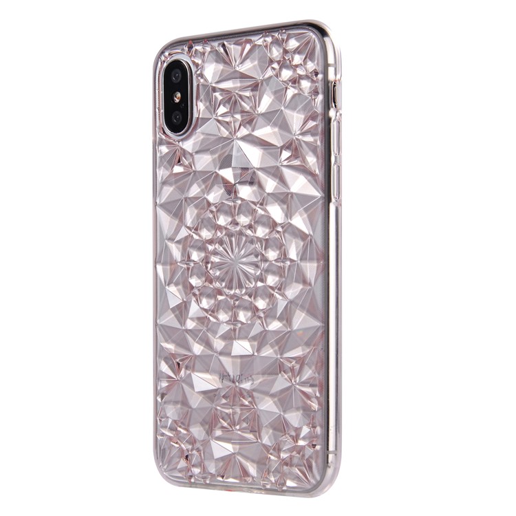 

SULADA 3D Diamond Pattern Glittery TPU Shell Case for iPhone XS/X 5.8 inch - Pink, iPhone XS 5.8 inch