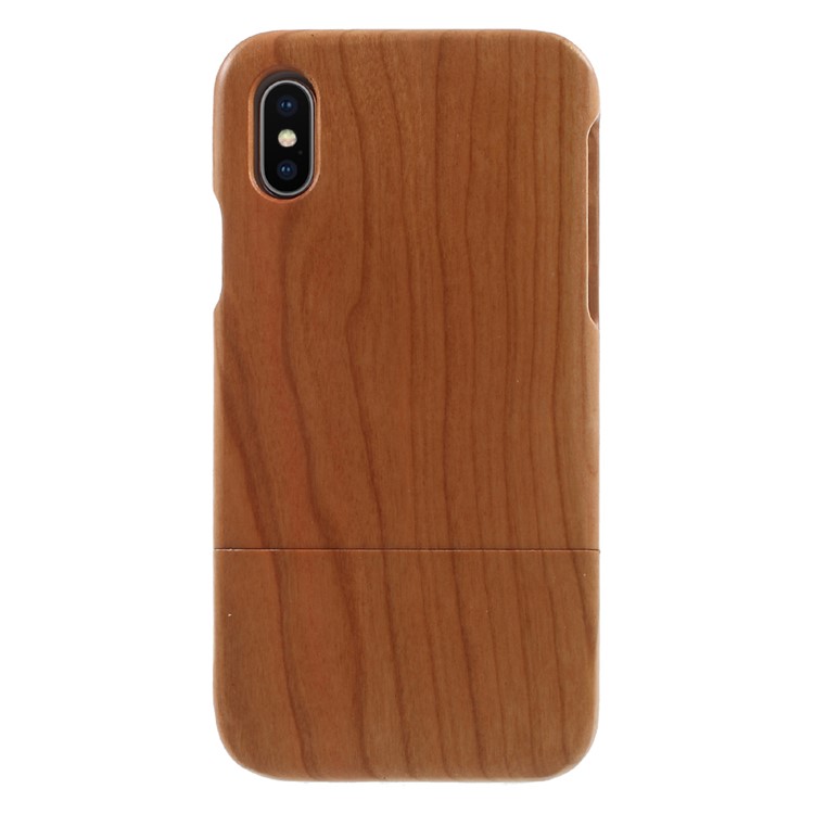 

Detachable Natural Wood Mobile Casing for iPhone X (Ten) - Light Brown