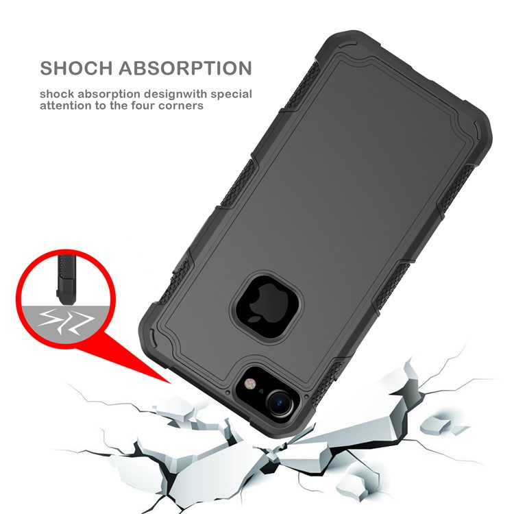 Anti-slip Shockproof PC + TPU Combo Case for iPhone 8 / 7 4.7 inch - Black-7