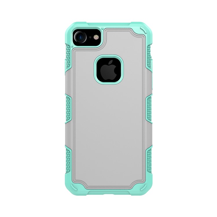 

Anti-slip Impact-proof PC + TPU Hybrid Mobile Cover for iPhone 8 / 7 4.7 inch - Cyan / Grey